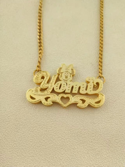 Custom name necklace with character