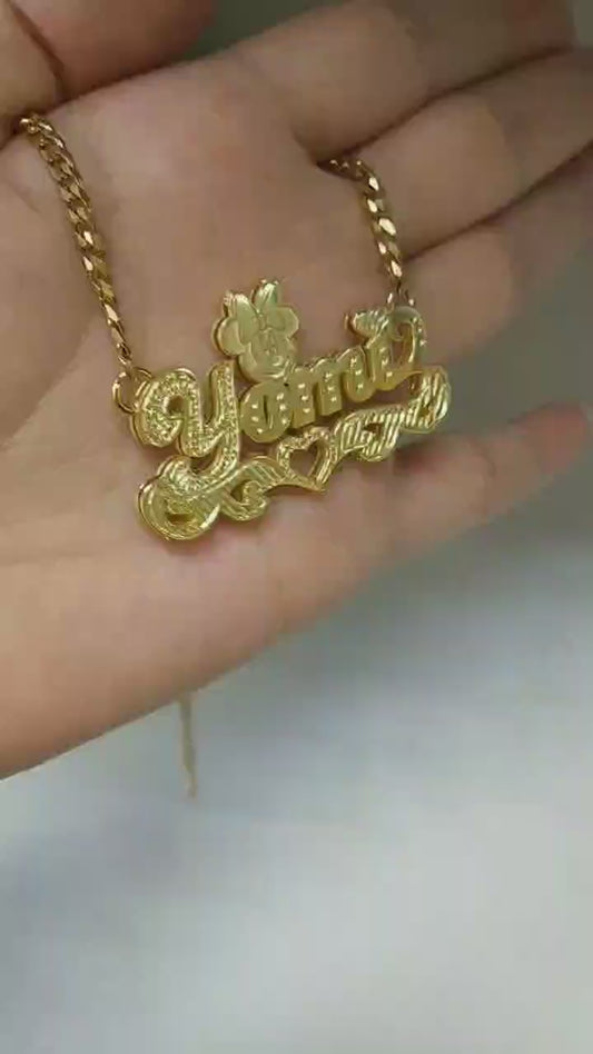 Custom name necklace with character